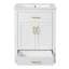 Meuble-lavabo 24 po avec lavabo en céramique intégré