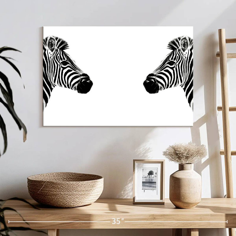 Brampt Zebras Face To Face, 16" H x 24" W