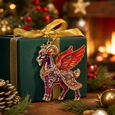 Décorations de Noël, chèvre de feu, arbre de Noël, ornement suspendu pour décoration de fête intérieure