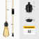 Plug in Pendant Light Cord, Farmhouse Hanging Lights with Plug in Cord, 15FT Hemp Rope