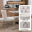 Ensemble de salle à manger extensible 11 pièces en faux marbre (63" à 95") avec 10 chaises rembourrées et grande table de cuisine extensible à piètement argenté miroir.-927021082-927021085