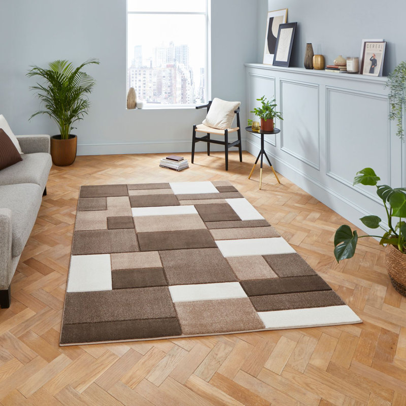 Matrix area rug Machine Woven Rectangle Beige, Rectangle 120 x 170cm