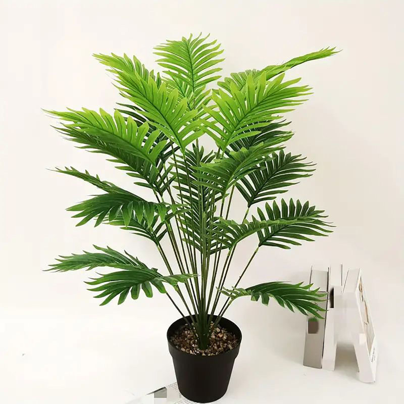 Palmiers artificiels, plantes artificielles, feuilles tropicales, plantes artificielles, arbustes, plantes artificielles, palmiers artificiels, fausses feuilles vertes, jardins familiaux, décoration intérieure et extérieure, chrysalidocarpus