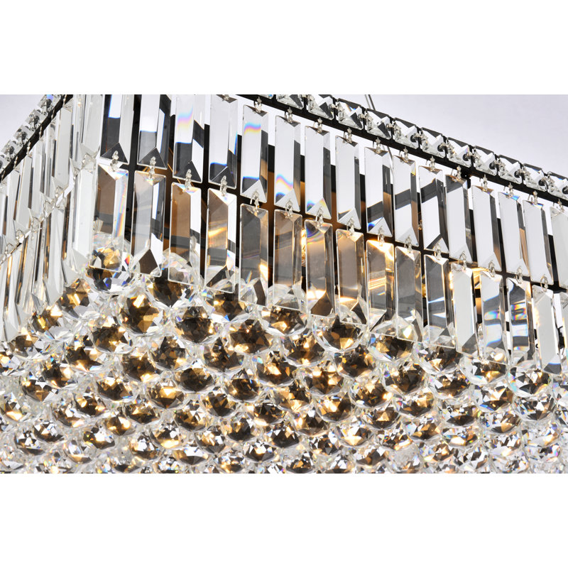 Lustre rectangulaire unique à 12 lumières