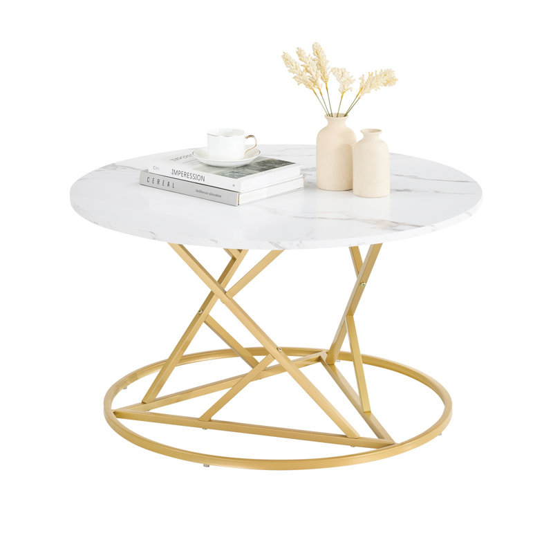 Aidah Frame Coffee Table, Gold
