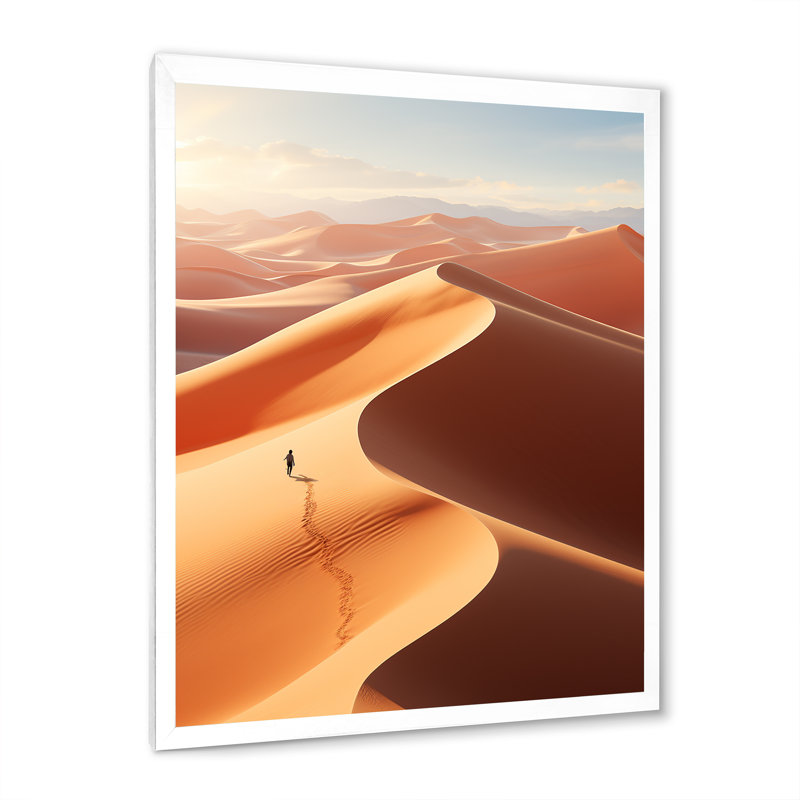 Baecher égyptien Mystical Sands II, reproduction d'art sur toile, H 32 po x l 24 po x P 1 po, Cadre photo blanc