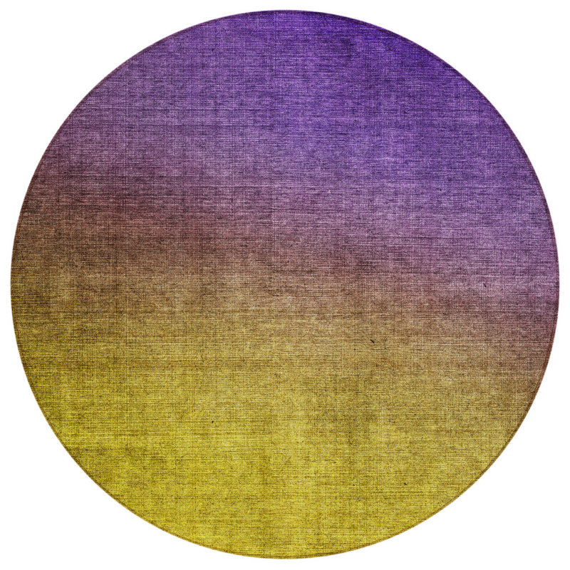 Tapis rond lavable ombré 8 pi