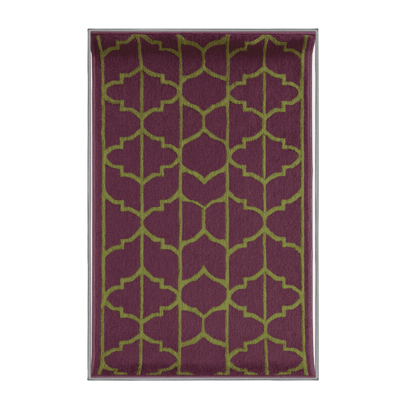 Tapis brun treillis lavable à la machine, Tapis de couloir 2 pi x 4 pi