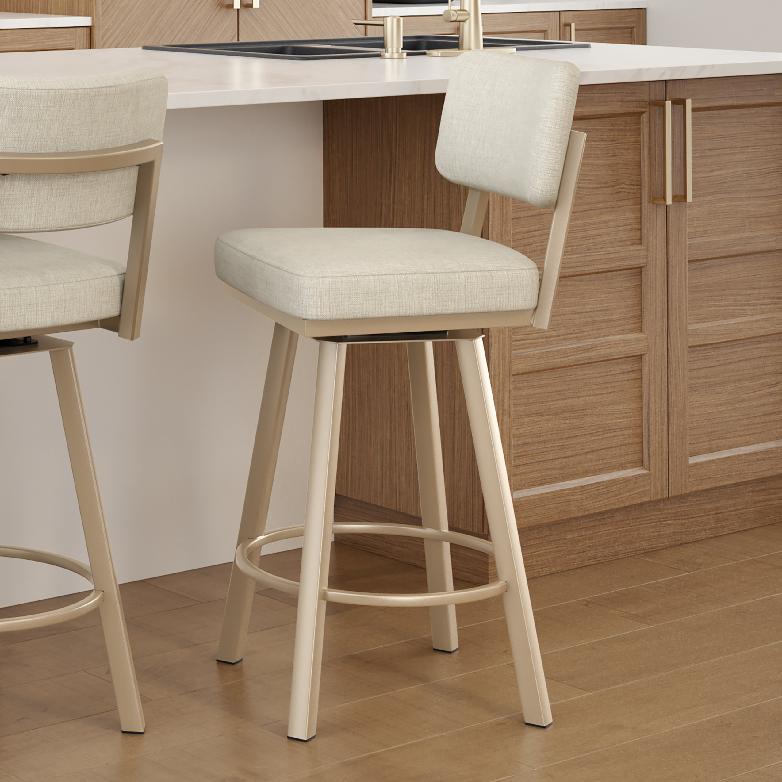 Hokku Designs Amoriah Swivel Counter & Bar Stool with Upholstery & Reviews | Wayfair