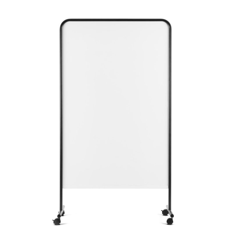 Goal Poppin No Steel Freestanding Metal Whiteboard, Black