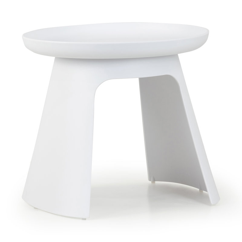 Jazaria Tray Top End Table, White