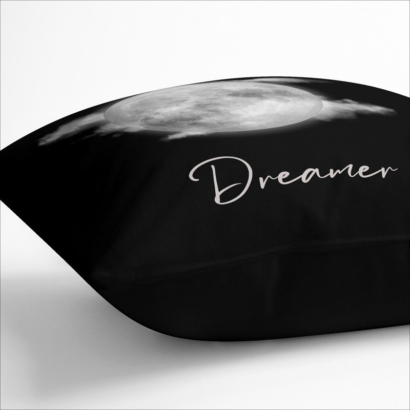 Square Cushion, Black, 40cm H x 40cm W x 15cm D