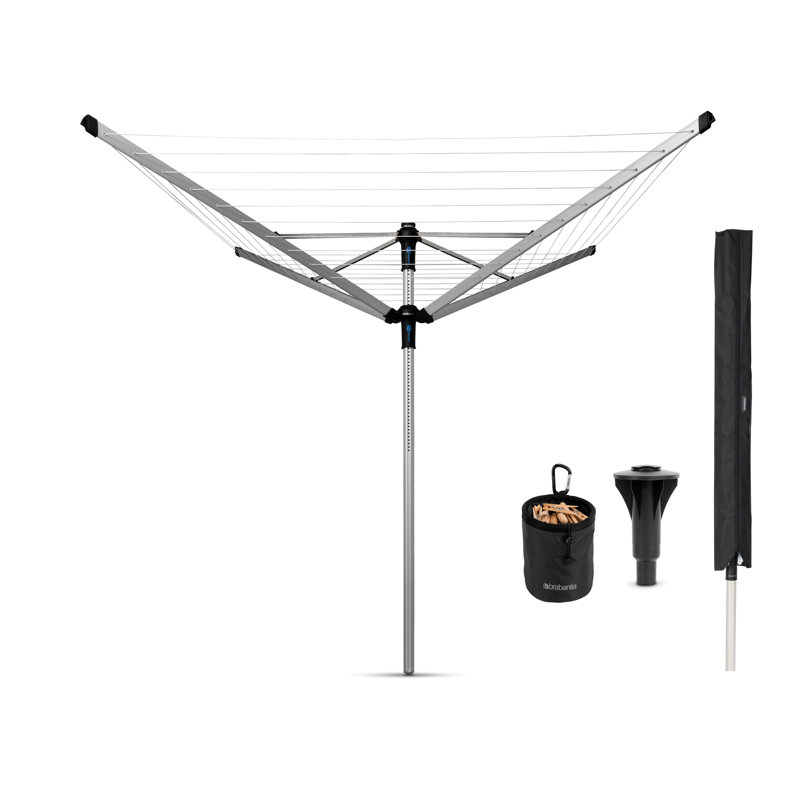 Brabantia Liftomatic Advance Rotary Clothes Line with Concrete Ground Tube, 50m