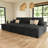 Bianca Wide Plush Corduroy 110.83 Inch Oversized Sofa Bed Storage Modular Couch-851752197
