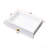 White Fold-out Desk With Storage Shelf And Drawer - Ideal For Home Office Decoration Convertible Cabinet Functional Use