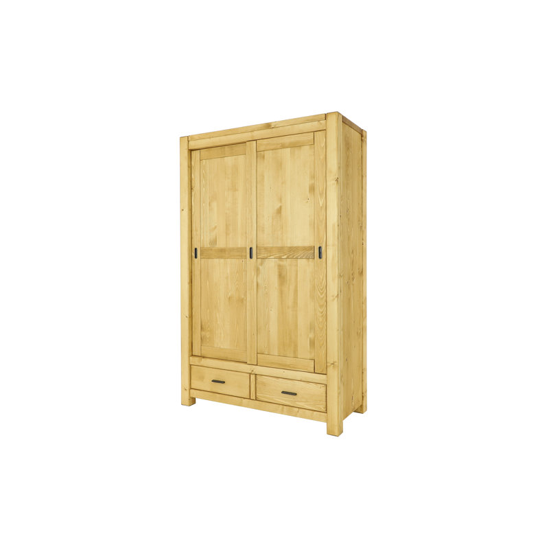 Mcchristian 2 Door Solid Wood Wardrobe