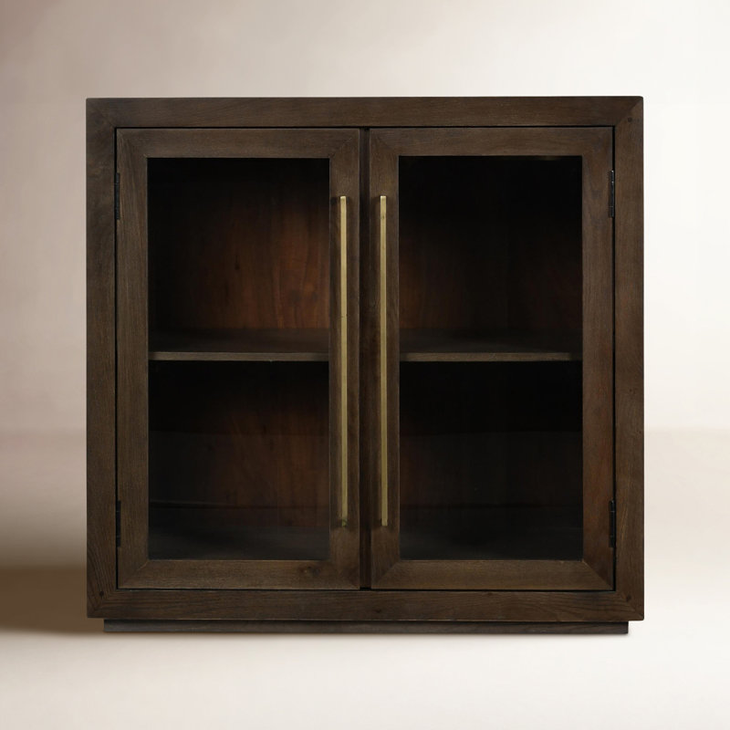 Bradley Oak Wood 2Dr Cabinet Cocoa Brown