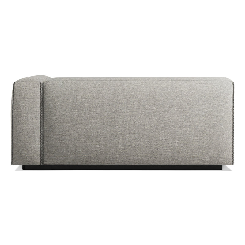 Cleon Chaise Lounge, Coffee Velvet, Right Hand Facing