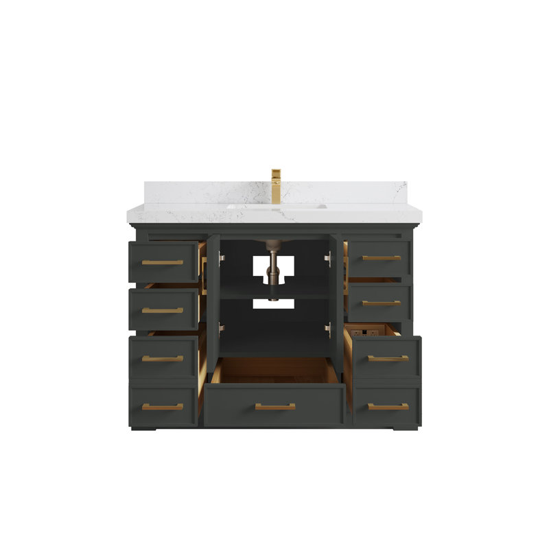 Ensemble de meuble-lavabo simple 48 po avec plateau Charlotte, Empira