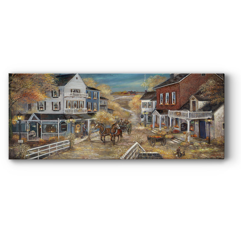 Petit village, H 12 po x l 30 po x P 1,5 po