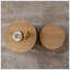 Ensemble de 2 tables basses gigognes rondes modernes en bois pour petit salon et chambre à coucher, écologiques et durables