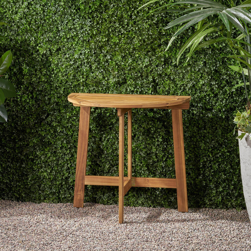 Table bistro pliante d'extérieur en bois d'acacia, Naturel