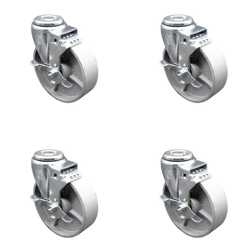 Roulettes pivotantes semi-pivotantes avec frein