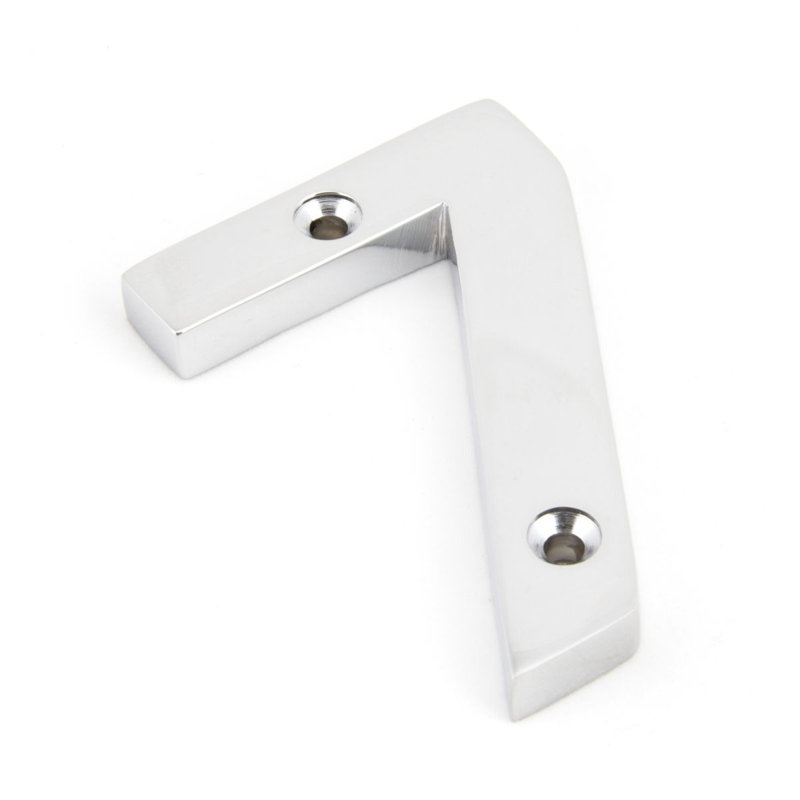 7.8cm H Metal House Number, 7, Polished Chrome