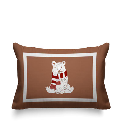 Coussin intérieur / extérieur Folk Christmas Bear