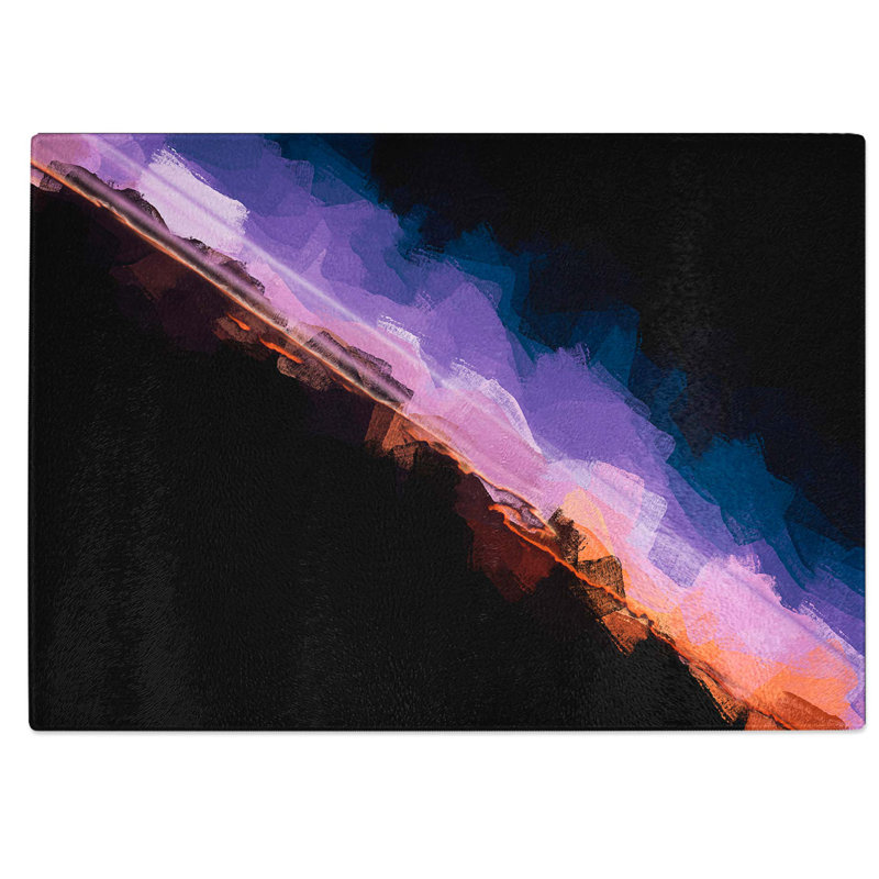Tempered Glass Angled Light Chopping Board, 28.5 cm W x 20 cm L