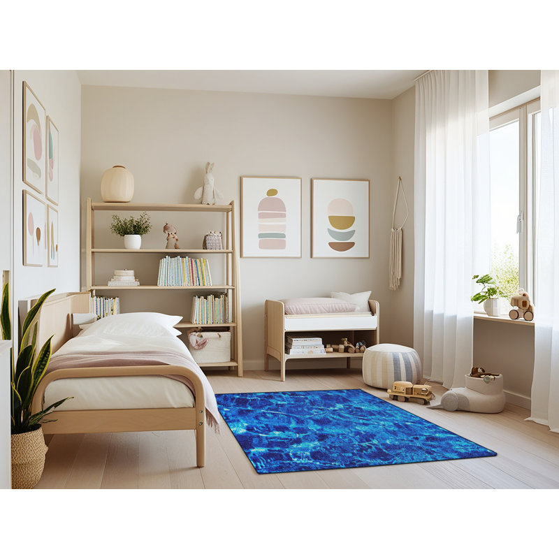 Tapis de surface bleu water textures, Rectangle 3 pi x 5 pi