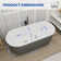 Colour 67''L x 31''W Freestanding Soaking Acrylic Bathtub with Chrome Drain and Overflow