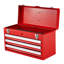Boîte à outils portable 20,5 pouces rouge avec 3 tiroirs, verrouillage automatique sécurisé, glissement sans effort, idéal pour l'organisation en métal