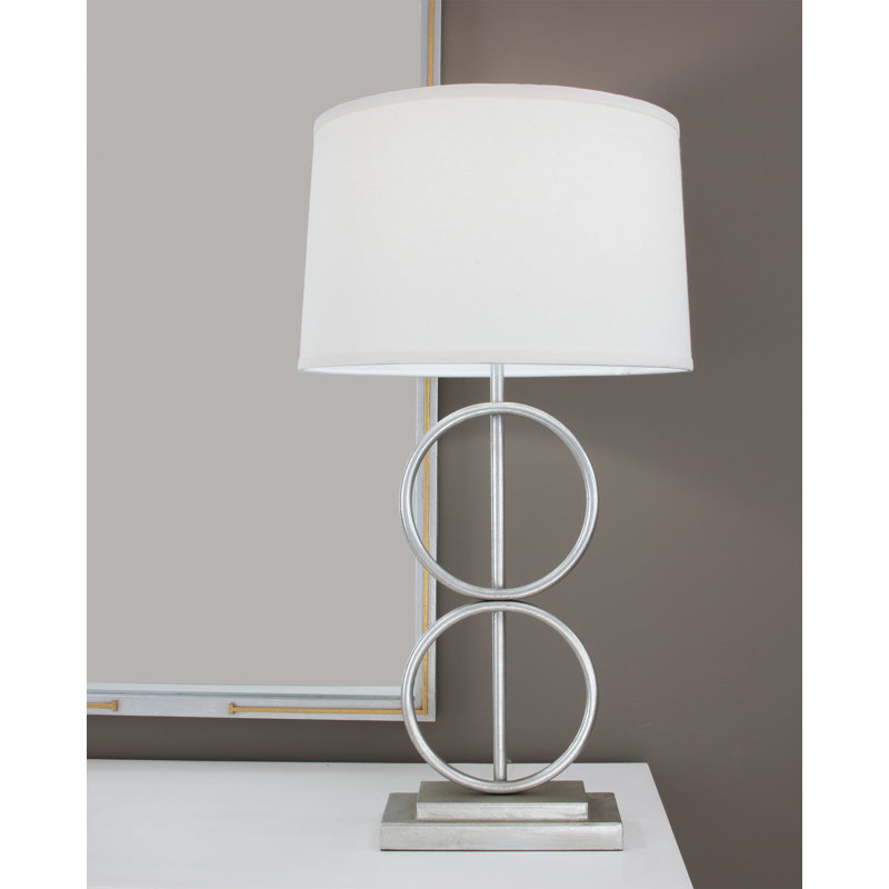Olympus Table Lamp, Silver Leaf