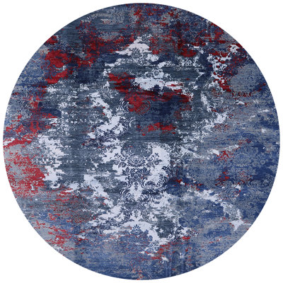 Tapis bleu / rouge / gris Hutcheson