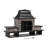 Sunjoy Atticus Outdoor Patio Wood Burning Fireplace with Steel Chimney, Mesh Spark Screen Doors, Fire Poker, and Removable Grate, Black-1861815715