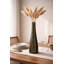 Vase rayé en bois de manguier noir et naturel