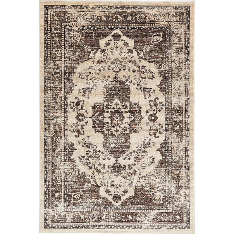 Brun oriental/beige Tapis décoratif Alesund, Rectangle 10 pi x 13 pi