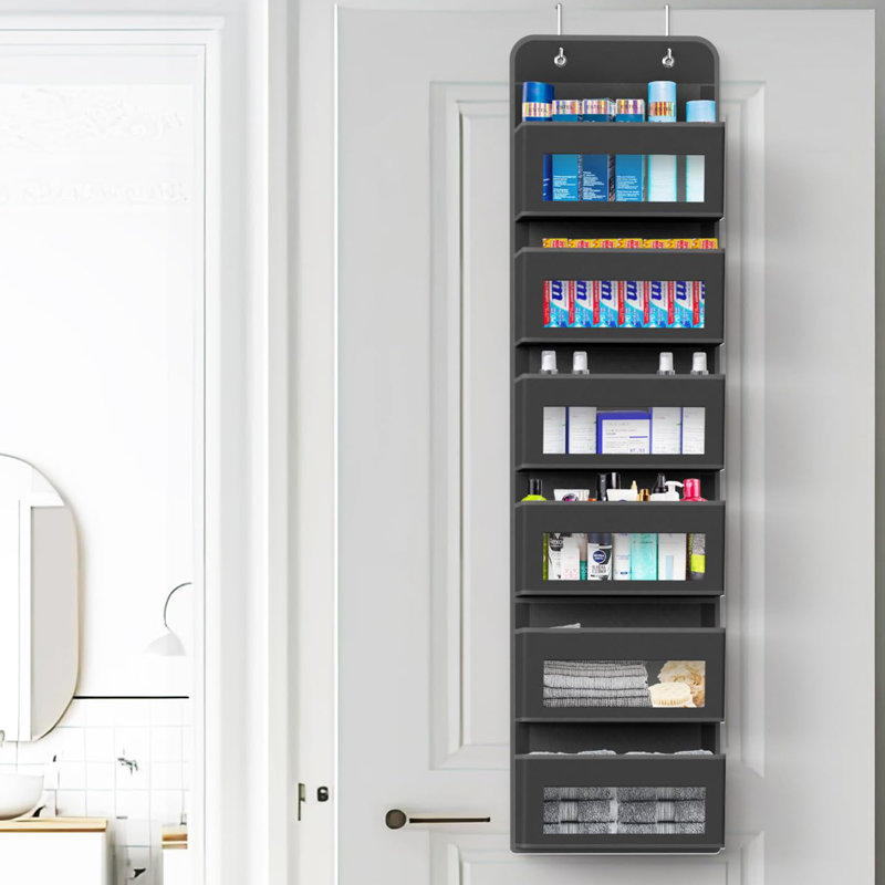 Rangement suspendu pour porte de placard, Gris foncé