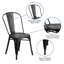 Chaise d'appoint empilable en métal Lily-1653966826