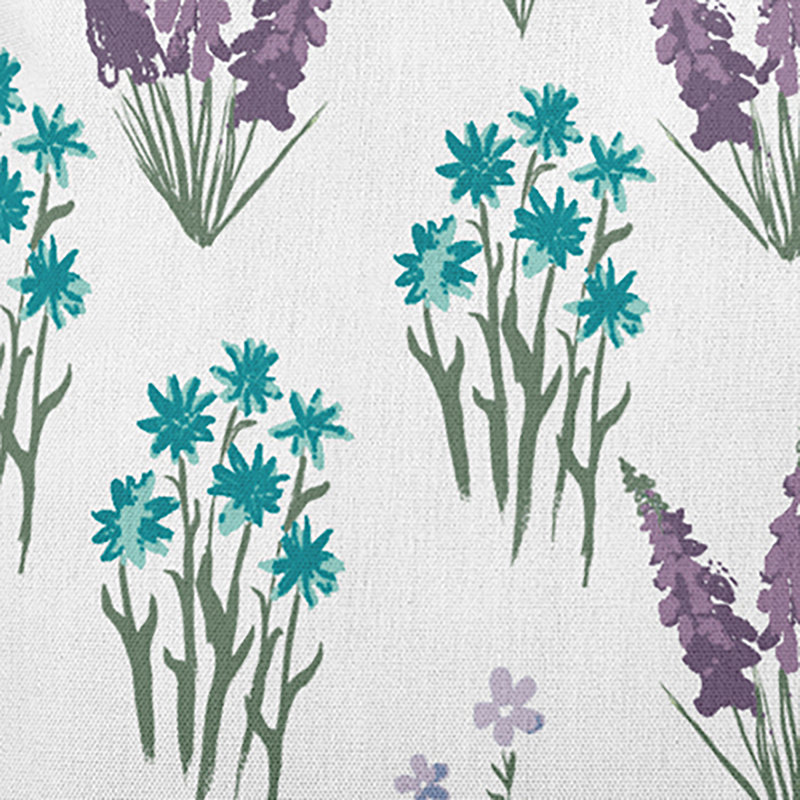 Coussin intérieur / extérieur Leafy Branch, H 20 po x l 20 po, Vert / mauve / bleu floral