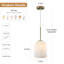 Luminaire suspendu moderne à 1 lumière avec abat-jour en verre givré blanc laiteux de 7,87 po pour îlot de cuisine-758765346-759335476