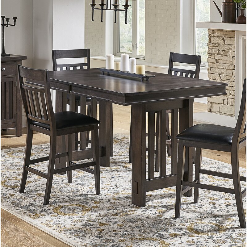 Gracie Oaks Rumbell Extendable Solid Wood Dining Table | Wayfair