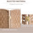 Natural Weave 6' Tall Privacy Partition. Artistic Design With . Poplar Wood Base. For Creating In Shops. 4 Panels And Hinge. Easy To Carry Partition High. Work. Frame. Smaller Rooms. Movable