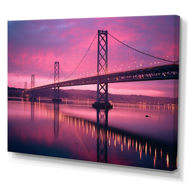 «San Francisco Skyline And Bay Bridge X», reproduction d'art sur toile, Toile tendue, H 12 po x l 20 po x P 1 po