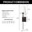 24.6in Traditional Sconces Armed Wall Mounted Sconce with Fabric Shade
