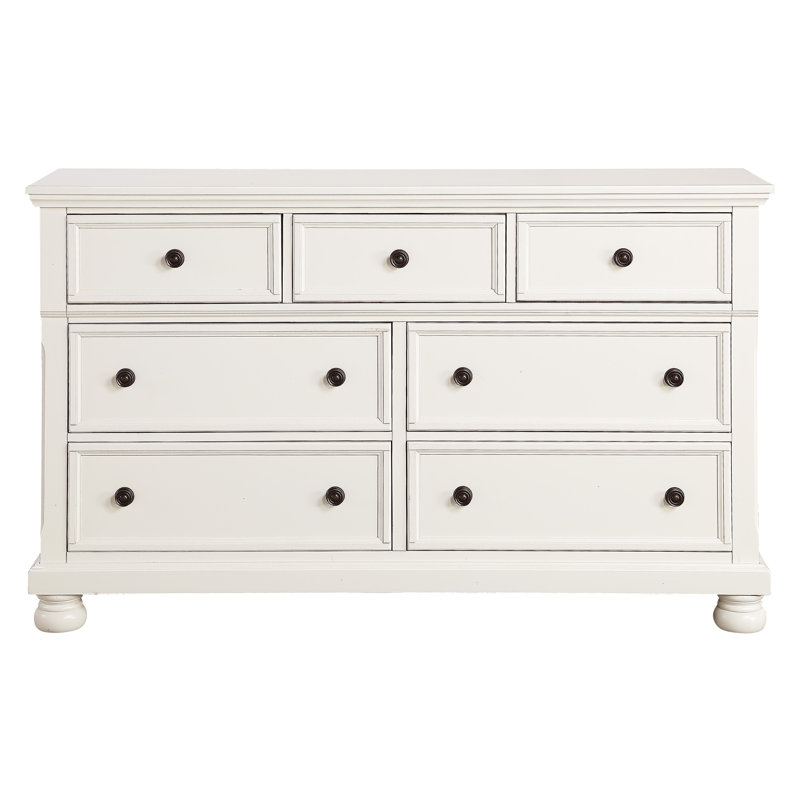Commode 7 tiroirs Brock, Blanc