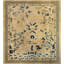 Ivory Antique Late 19th Century Square Shape Room Size Chinese Peking Cloud Band Dragon Carpet