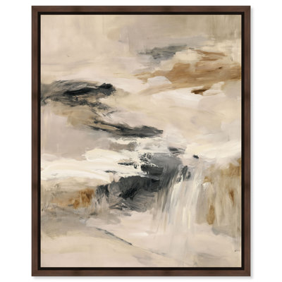 Tableau sur toile encadrée Desert Gale I, décoration murale bohème par Art Remedy, cadre en noyer, 48 x 60