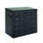 Isabel Black Wooden Vintage Faux Leather Room Chest with Buckles and Straps Detailing